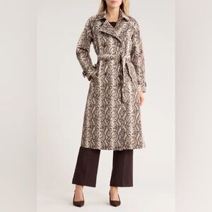 Rebecca Minkoff Snake Print Trench Coat